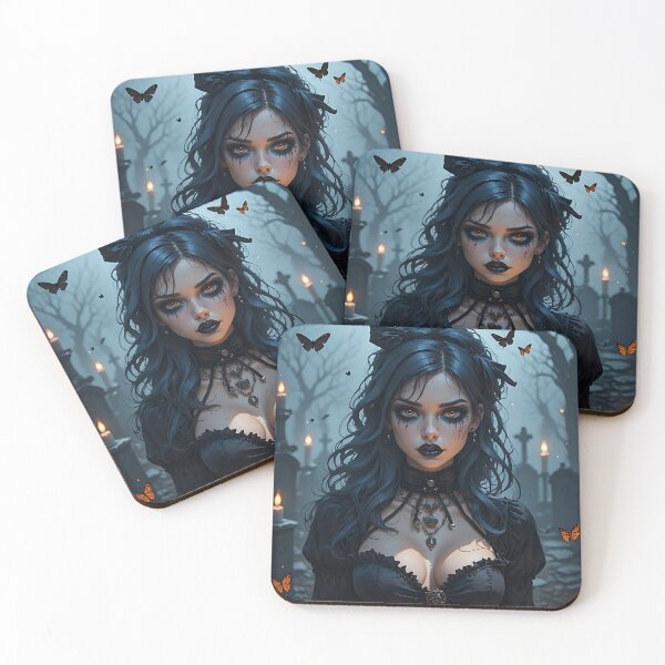 Item preview, Hot Halloween Anime Goth Girl Waifu 247 designed and sold by Your New Fixation.