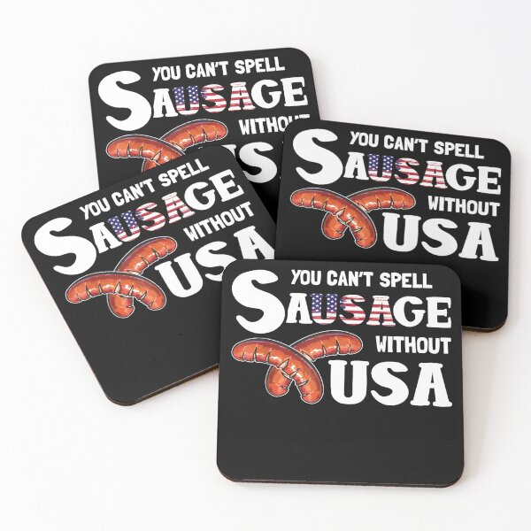 Item preview, you cant spell sausage without usa 4th of july america flag  designed and sold by mariazin.
