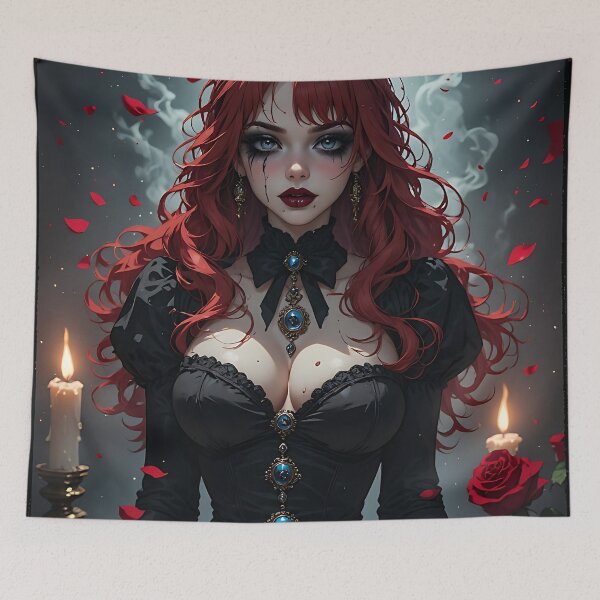 Item preview, Hot Halloween Anime Goth Girl Waifu 252 designed and sold by Your New Fixation.
