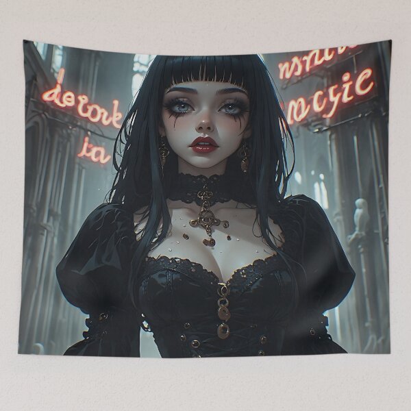 Item preview, Hot Halloween Anime Goth Girl Waifu 253 designed and sold by Your New Fixation.