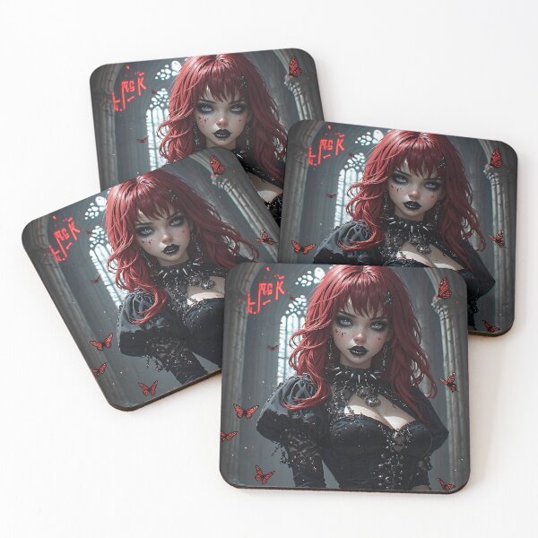 Item preview, Hot Halloween Anime Goth Girl Waifu 256 designed and sold by Your New Fixation.