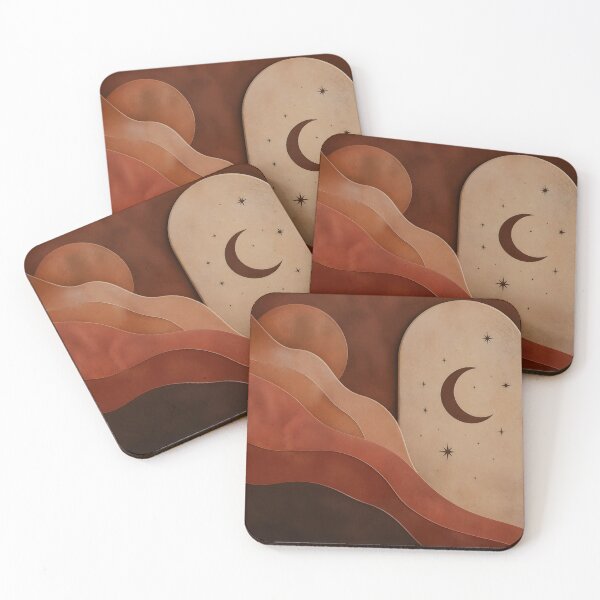 Item preview, Terracotta Minimalist Celestial Moon Phase Organic Waves designed and sold by Glitchart66.