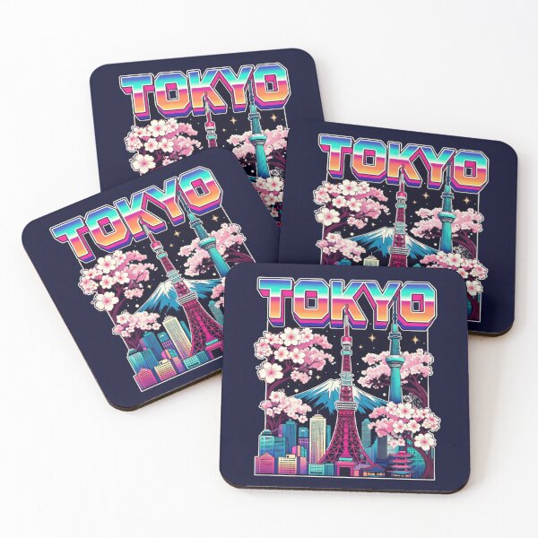 Item preview, Tokyo Japan Synthwave Cherry Blossom Travel Graphic designed and sold by PACS0011.
