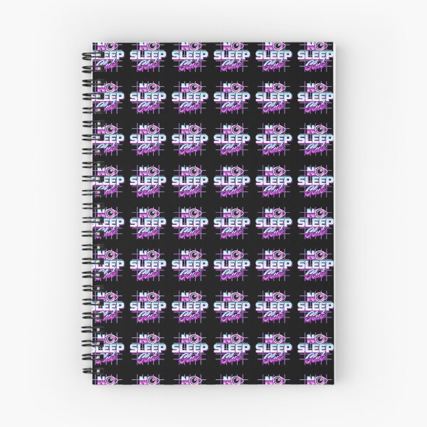 Item preview, No Sleep Club Retro 80s Neon Synthwave Chrome Eye Grid Typography Art designed and sold by DERA RAY.
