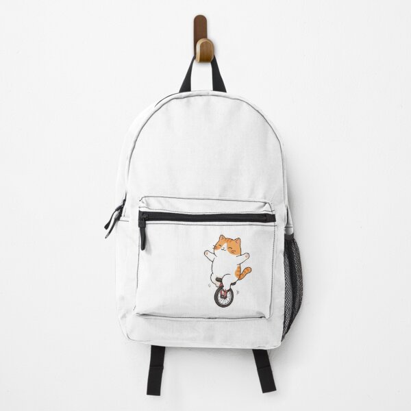 Item preview, Cute Orange Cat Riding Unicycle Kawaii Circus Balance Illustration designed and sold by NoopnyangStudio.