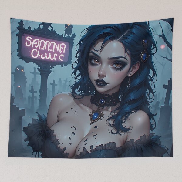 Item preview, Hot Halloween Anime Goth Girl Waifu 260 designed and sold by Your New Fixation.