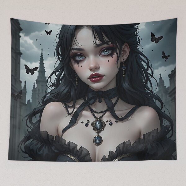 Item preview, Hot Halloween Anime Goth Girl Waifu 262 designed and sold by Your New Fixation.