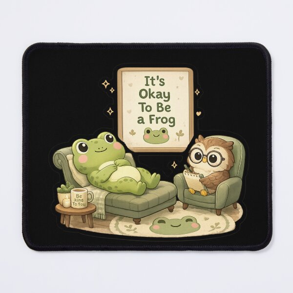 Item preview, We All Need A Little Help — Funny Therapy Frog Gift Sticker Hoodie Mug  designed and sold by irfanshikh.