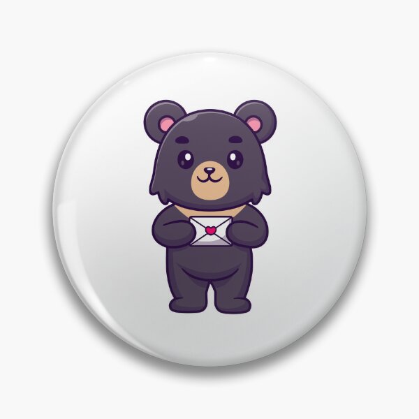 Item preview, Cute Black Bear Holding Love Letter Cartoon designed and sold by Julieneilw.
