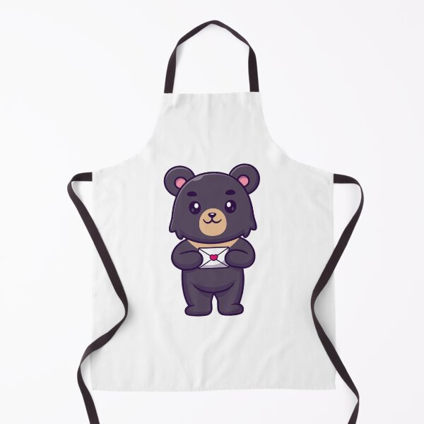 Item preview, Cute Black Bear Holding Love Letter Cartoon designed and sold by Julieneilw.