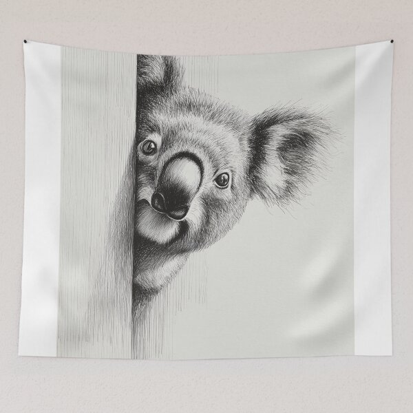 Item preview, Curious Koala Peeking designed and sold by lautir.