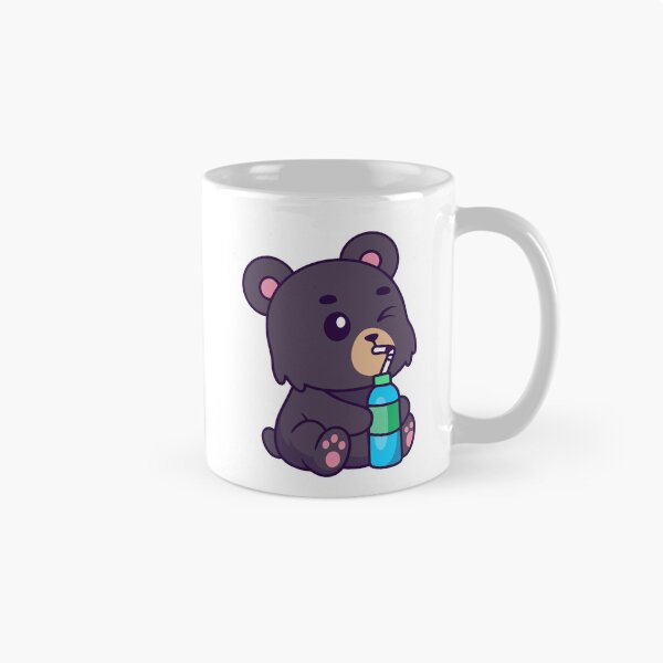 Item preview, Cute Black Bear Drinking Soda Water Cartoon designed and sold by Julieneilw.