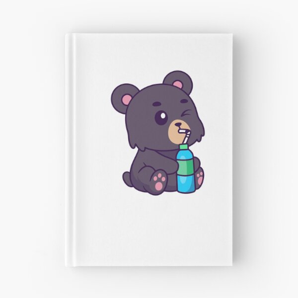 Item preview, Cute Black Bear Drinking Soda Water Cartoon designed and sold by Julieneilw.