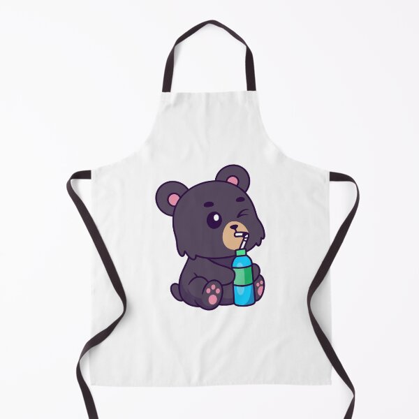 Item preview, Cute Black Bear Drinking Soda Water Cartoon designed and sold by Julieneilw.