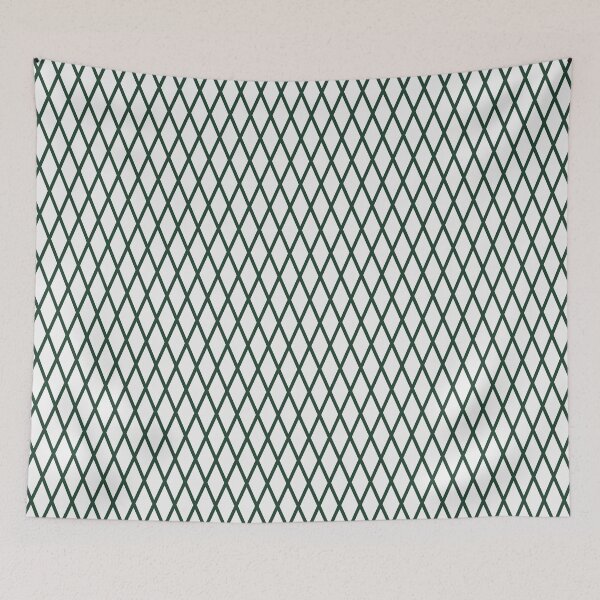 Item preview, White And Forest Green Lattice Pattern designed and sold by pattern-archive.