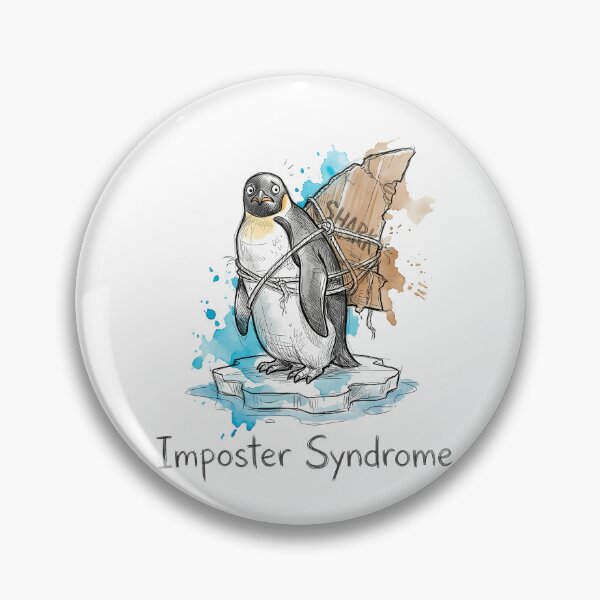 Item preview, Imposter Syndrome - Funny Penguin Shark Fin Satire designed and sold by SoulPT.