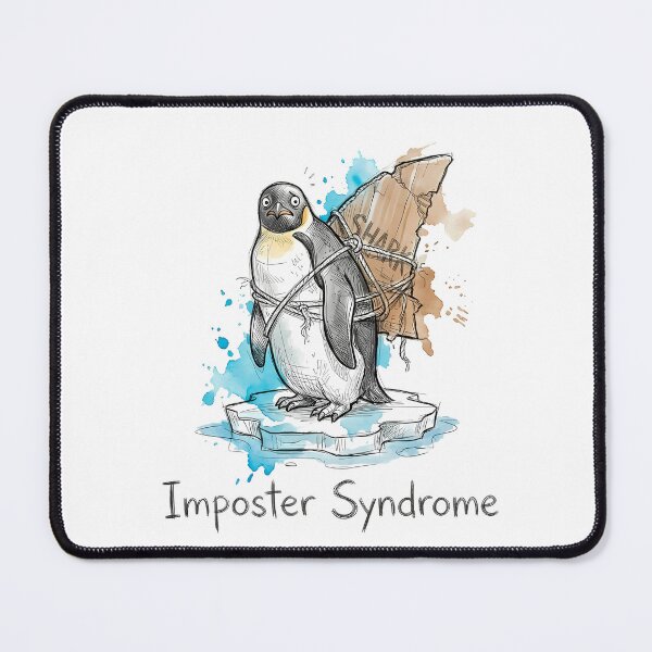 Item preview, Imposter Syndrome - Funny Penguin Shark Fin Satire designed and sold by SoulPT.