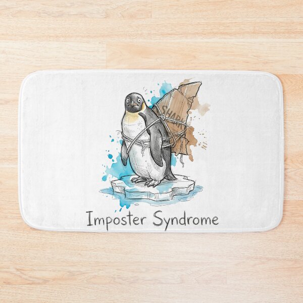 Item preview, Imposter Syndrome - Funny Penguin Shark Fin Satire designed and sold by SoulPT.
