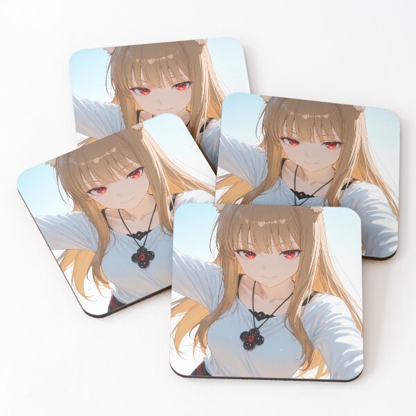 Item preview, Holo Spice And Wolf Selfie Smile Blue Sky Wolf Ears designed and sold by MicaheHaffner.