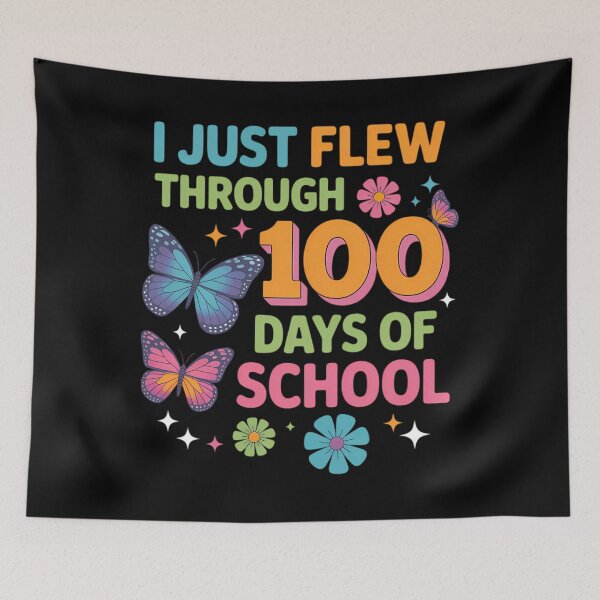 Item preview, I Just Flew Through 100 Days of School Butterfly designed and sold by SapfireStuArt.