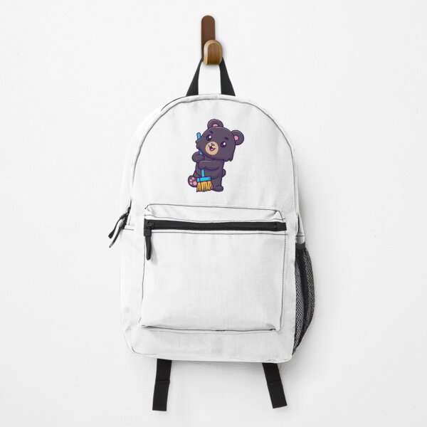 Item preview, Cute Black Bear Sweeping with Broom Cartoon designed and sold by Julieneilw.