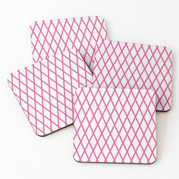 Item preview, White And Hot Pink Lattice Pattern designed and sold by pattern-archive.