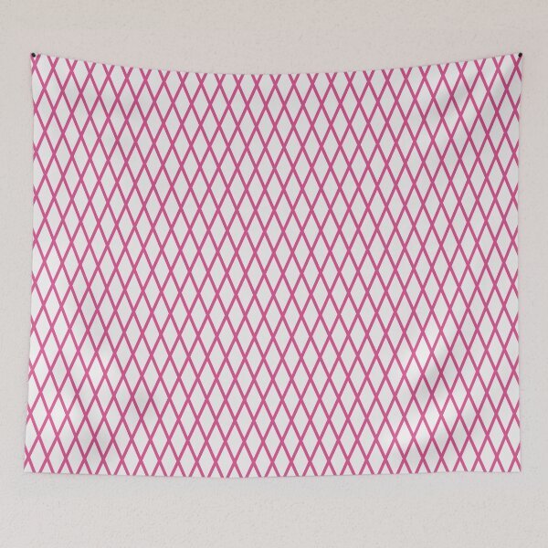 Item preview, White And Hot Pink Lattice Pattern designed and sold by pattern-archive.