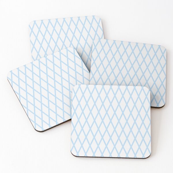 Item preview, White And Ice Blue Lattice Pattern designed and sold by pattern-archive.