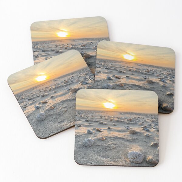 Item preview, Sunset beach with seashells designed and sold by EarthandTide.