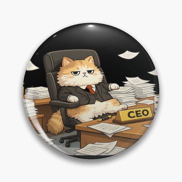 Item preview, Professionally Unbothered — Funny Cat CEO Office Gift Sticker Hoodie Mug USA designed and sold by irfanshikh.