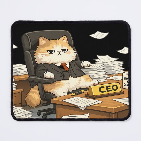 Item preview, Professionally Unbothered — Funny Cat CEO Office Gift Sticker Hoodie Mug USA designed and sold by irfanshikh.
