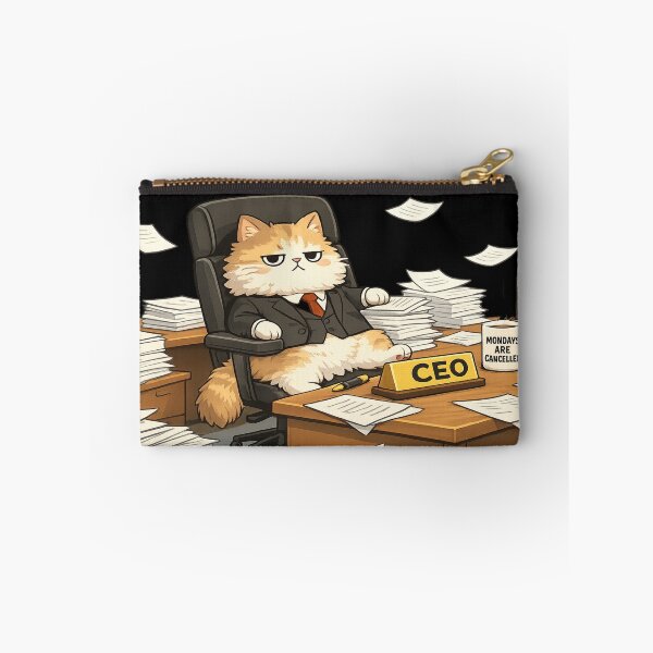Item preview, Professionally Unbothered — Funny Cat CEO Office Gift Sticker Hoodie Mug USA designed and sold by irfanshikh.