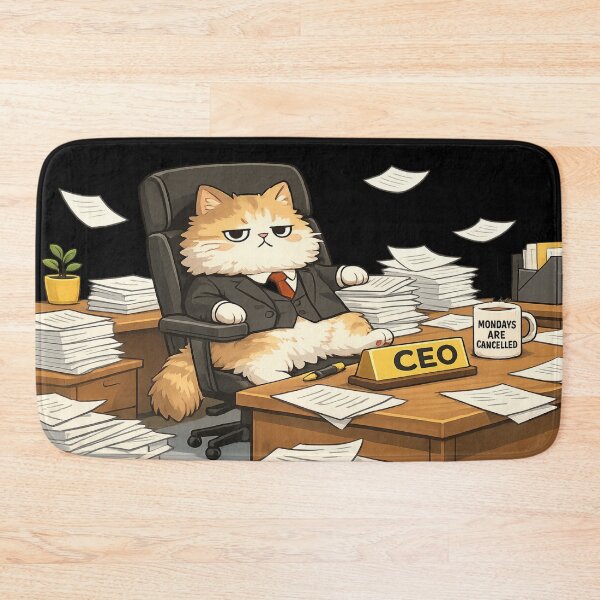 Item preview, Professionally Unbothered — Funny Cat CEO Office Gift Sticker Hoodie Mug USA designed and sold by irfanshikh.