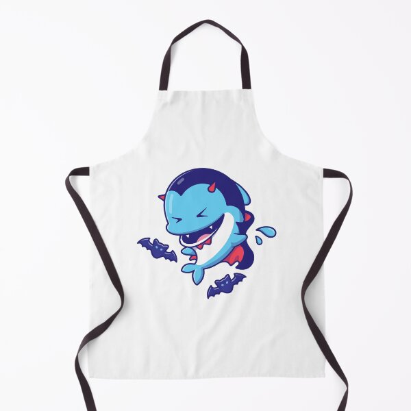 Item preview, Cute Blue Vampire Shark with Bats Cartoon designed and sold by Julieneilw.