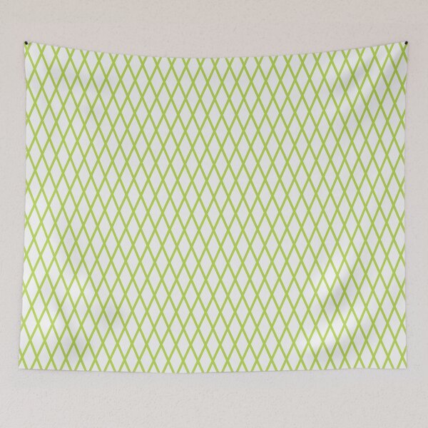 Item preview, White And Lime Lattice Pattern designed and sold by pattern-archive.