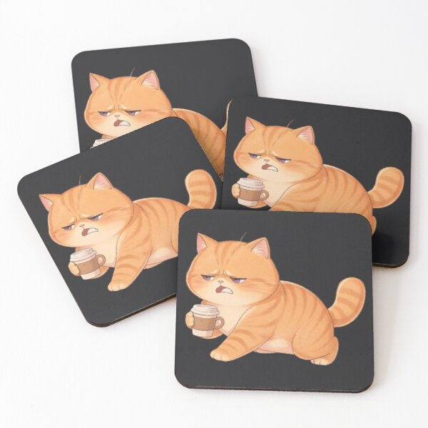 Item preview, Annoyed Cat With Coffee Monday designed and sold by Moody Vibes Studio.