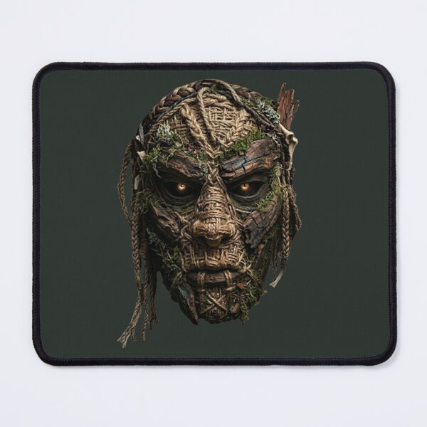 Item preview, Woven Swamp Spirit Mask – Dark Textile Relic designed and sold by JUTElCONIC.