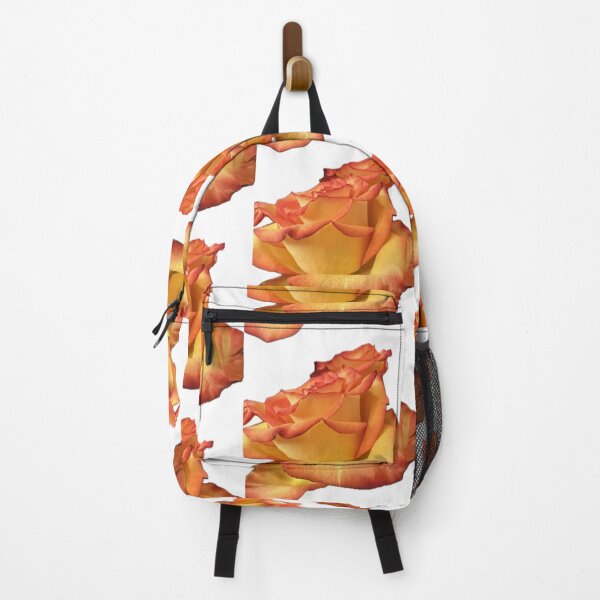 Item preview, Vibrant Golden Orange Rose with Red Tipped Petals designed and sold by BalkanBloom.