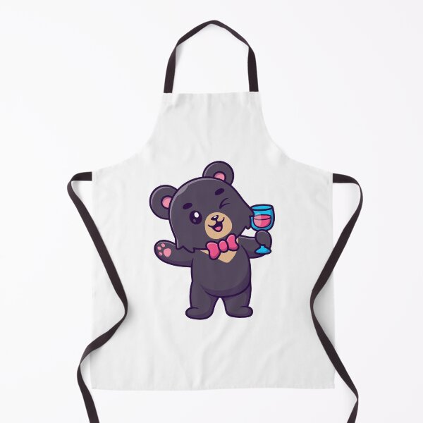 Item preview, Cute Black Bear Toasting With Wine Glass Cartoon designed and sold by Julieneilw.