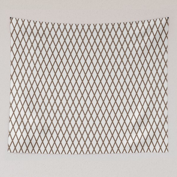 Item preview, White And Mocha Lattice Pattern designed and sold by pattern-archive.