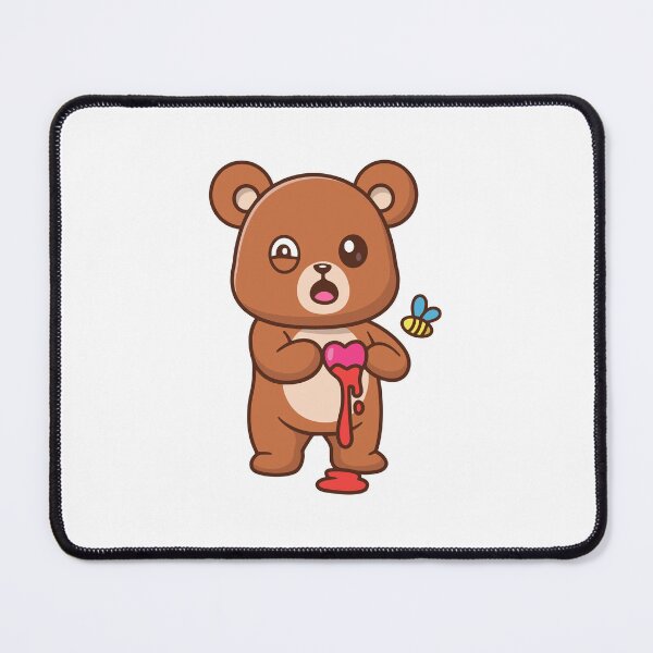 Item preview, Scared Teddy Bear With Dripping Honey And Honeybee designed and sold by Julieneilw.