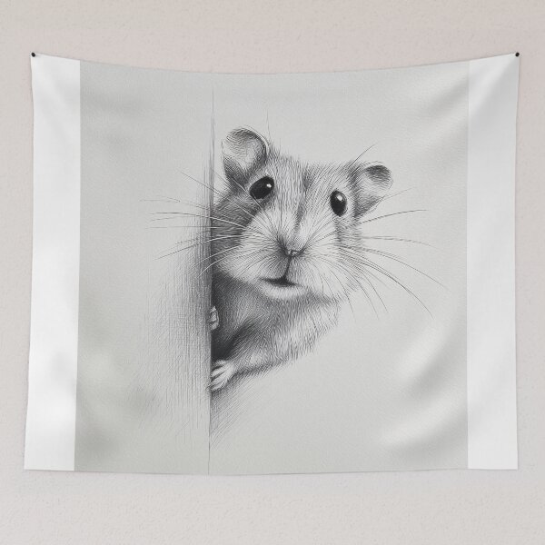 Item preview, Curious Roborovski dwarf hamster Peeking designed and sold by lautir.