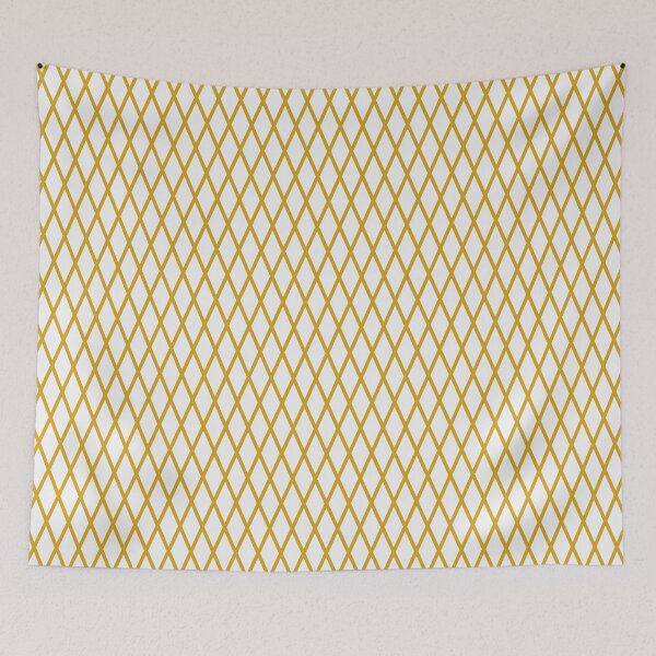 Item preview, White And Mustard Lattice Pattern designed and sold by pattern-archive.