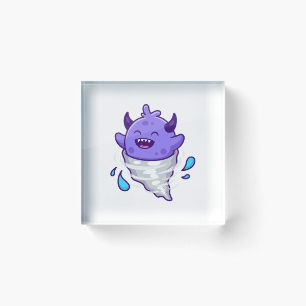 Item preview, Cute Purple Monster Tornado Water Splash Cartoon designed and sold by Julieneilw.