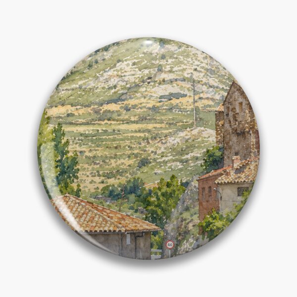 Item preview, Utrillas in Watercolor — Path Between Mountains designed and sold by Miradas del Mundo.