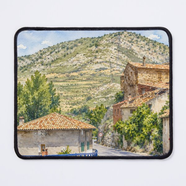 Item preview, Utrillas in Watercolor — Path Between Mountains designed and sold by Miradas del Mundo.