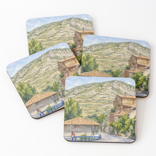 Item preview, Utrillas in Watercolor — Path Between Mountains designed and sold by Miradas del Mundo.