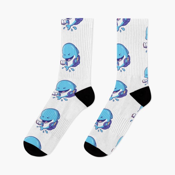 Item preview, Cute Blue Dolphin Going To School Cartoon Illustration designed and sold by Julieneilw.