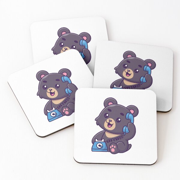 Item preview, Cute Black Bear Talking On Retro Telephone Cartoon designed and sold by Julieneilw.