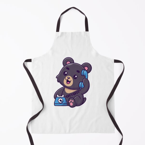 Item preview, Cute Black Bear Talking On Retro Telephone Cartoon designed and sold by Julieneilw.